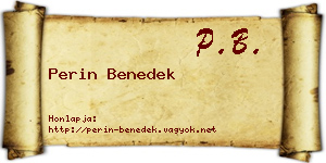 Perin Benedek névjegykártya