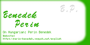 benedek perin business card